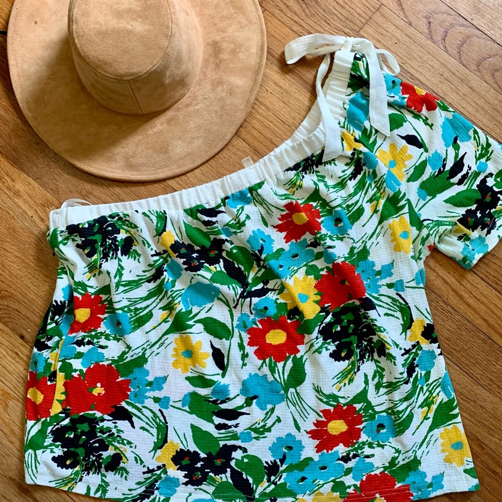 Floral Off-Shoulder Top - Multicolor - Picture 5 of 10